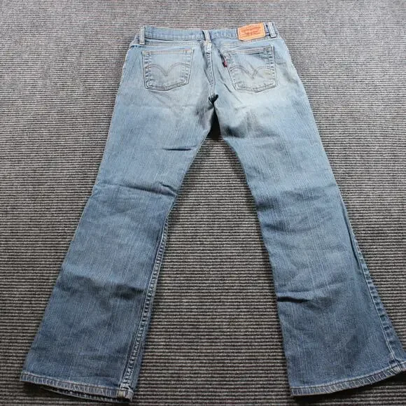 Levi's 518 Superlow Bootcut Jeans Women's 32x29 Blue Low Rise Y2K - Picture 2 of 10